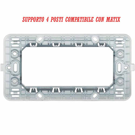 Supporto modulo per placche 2 3 4 e 7 posti compatibile con matix cassetta 503 scatola per placchette interruttori - enzoled