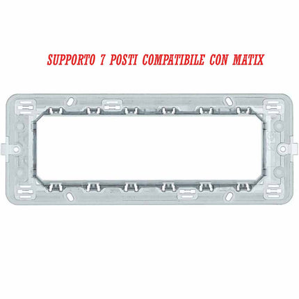 Supporto modulo per placche 2 3 4 e 7 posti compatibile con matix cassetta 503 scatola per placchette interruttori - enzoled