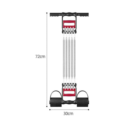 Estensore muscolare a 5 molle multifunzione con supporto per piedi e mani allenamento definizione pettorali gambe e braccia - enzoled