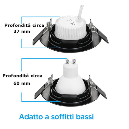 Modulo led 6W sostituzione per faretti GU10/MR16 da incasso CCT opaco