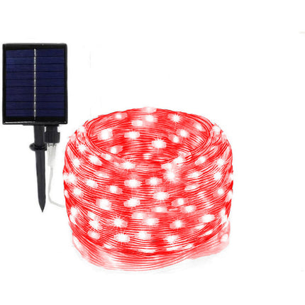 Filo 300 led 30M pannello solare picchetto vari colorazioni di luce enzoled