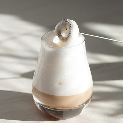 Frullino montalatte elettrico a immersione schiumalatte  cappuccinatore per latte caffè cioccolato schiumato cappuccino - enzoled