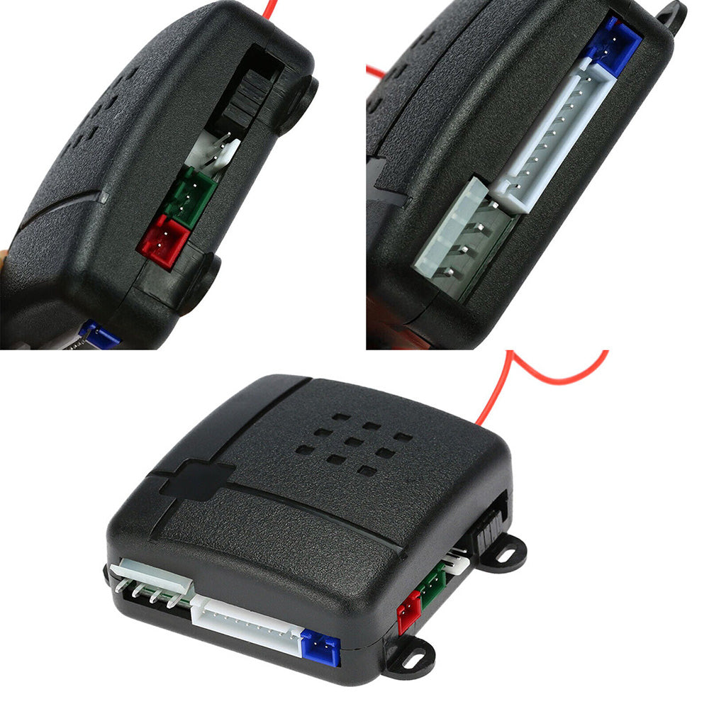 Sistema di allarme per auto antifurto di sicurezza universale con sirena da 15 watt 2 telecomandi - enzoled
