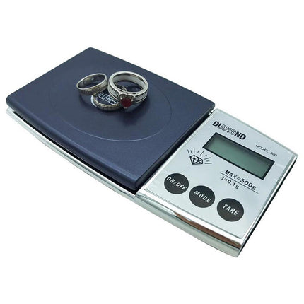 Bilancino di precisione da 0.1 gr a 500 gr bilancia con display digitale per orafi con cofanetto - enzoled