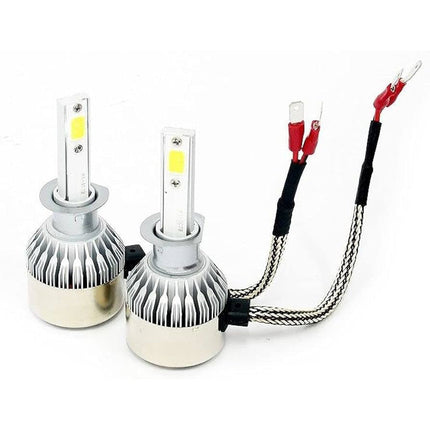 Lampadine led cob fari per auto H1 luce bianca fredda 6000k 12 volt 24 volt luce 360°coppia lampade di ricambio - enzoled