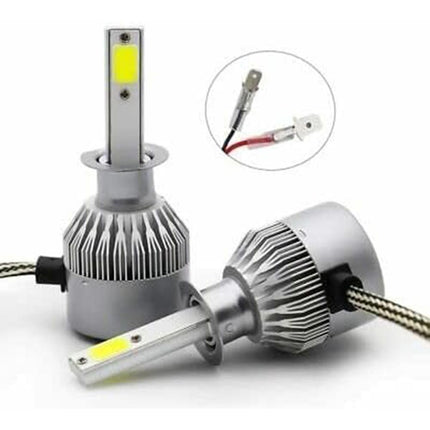 Lampadine led cob fari per auto H1 luce bianca fredda 6000k 12 volt 24 volt luce 360°coppia lampade di ricambio - enzoled