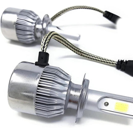 Lampadine led cob fari per auto H1 luce bianca fredda 6000k 12 volt 24 volt luce 360°coppia lampade di ricambio - enzoled