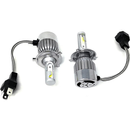 Lampadine led cob fari per auto H4 luce bianca fredda 6000k 12 volt 24 volt luce 360°coppia lampade di ricambio - enzoled