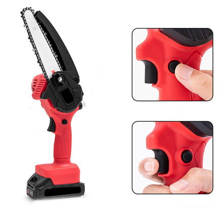 Motosega con lama da 6” pollici doppia batteria 48v ricaricabile tagliarami giardinaggio elettrosega - enzoled