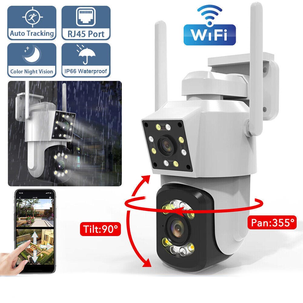 Telecamera wifi doppio obbiettivo speed dome motorizzata con zoom audio video con App IP66 - enzoled