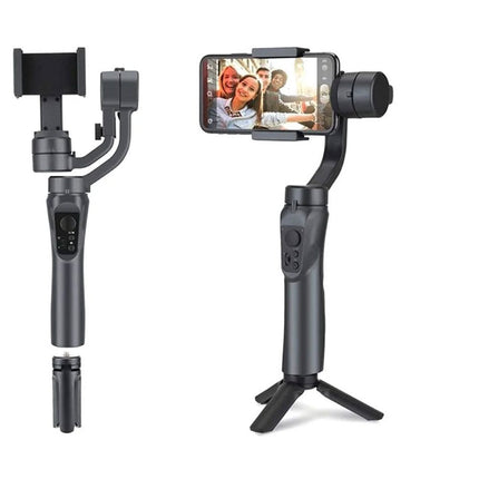 Stabilizzatore gimbal per smarphone a 3 assi bastone per selfie con telecomando integrato con app anti vibrazioni rotazione 360° con zoom - enzoled