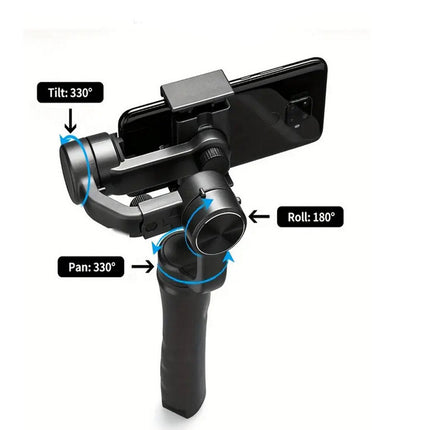 Stabilizzatore gimbal per smarphone a 3 assi bastone per selfie con telecomando integrato con app anti vibrazioni rotazione 360° con zoom - enzoled