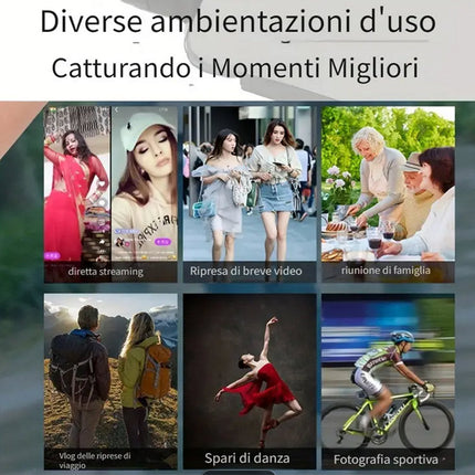 Stabilizzatore gimbal per smarphone a 3 assi bastone per selfie con telecomando integrato con app anti vibrazioni rotazione 360° con zoom - enzoled