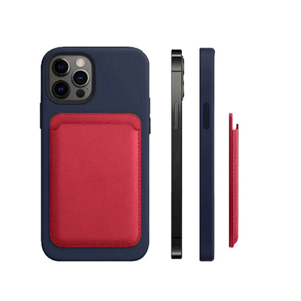 Porta carta di credito  in ecopelle magnetico compatibile per cellulare iPhone e cover portacarte calamitato - enzoled