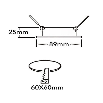 Portafaretto a incasso quadrato in vetro effetto specchio porta faretto per controsoffittatura illuminazione luce foro 60 mm - enzoled