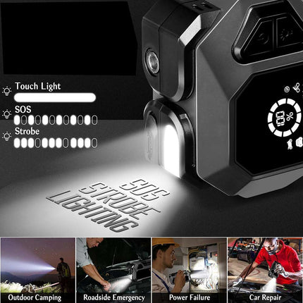 Attrezzo 4in1 per auto avviatore 400A compressore power bank torcia