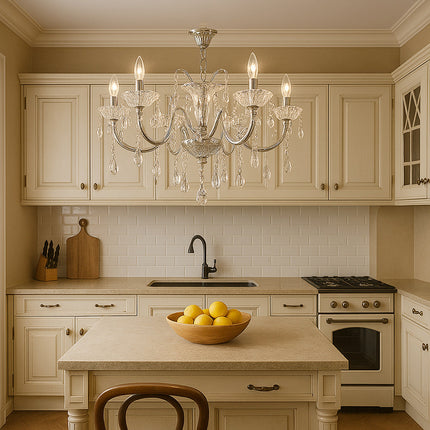 Lampadario con portalampada a candelabro 8 bracci lampada retrò E14