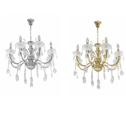 Lampadario con portalampada a candelabro 6 bracci lampada retrò E14