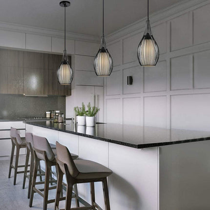 Lampadario moderno da soffitto pendente a sospensione di forma ovale con attacco E27 enzoled