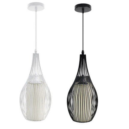 Lampadario moderno da soffitto pendente a sospensione di forma ovale con attacco E27 enzoled