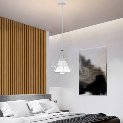 Lampadario da soffitto pendente a sospensione a forma di diamante con portalampada E27 - enzoled