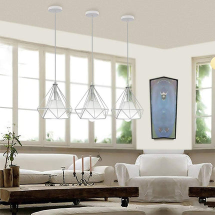 Lampadario da soffitto pendente a sospensione a forma di diamante con portalampada E27 - enzoled