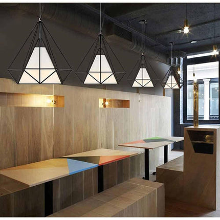 Lampadario da soffitto pendente a sospensione a forma di diamante con portalampada E27 - enzoled