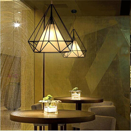 Lampadario da soffitto pendente a sospensione a forma di diamante con portalampada E27 - enzoled