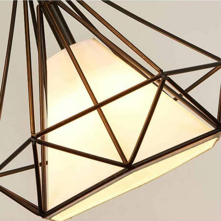 Lampadario da soffitto pendente a sospensione a forma di diamante con portalampada E27 - enzoled