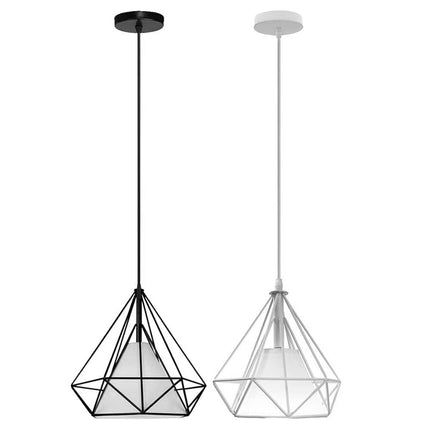 Lampadario da soffitto pendente a sospensione a forma di diamante con portalampada E27 - enzoled