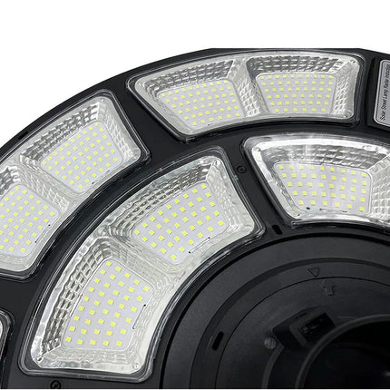 Lampione ufo stradale 360¡ã 2000 watt faro con pannello solare con sensore di movimento e crepuscolare IP65 doppia istallazione - enzoled