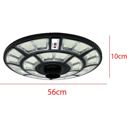 Lampione ufo stradale 360¡ã 2000 watt faro con pannello solare con sensore di movimento e crepuscolare IP65 doppia istallazione - enzoled