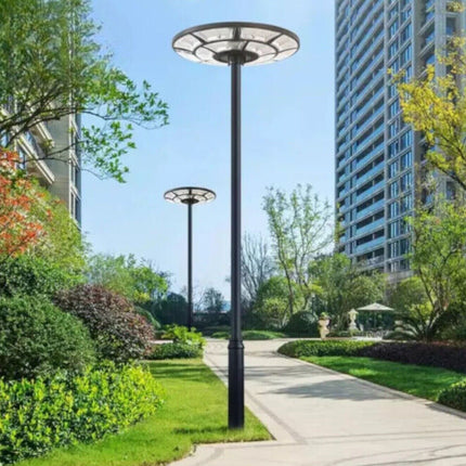 Lampione ufo stradale 360¡ã 2000 watt faro con pannello solare con sensore di movimento e crepuscolare IP65 doppia istallazione - enzoled