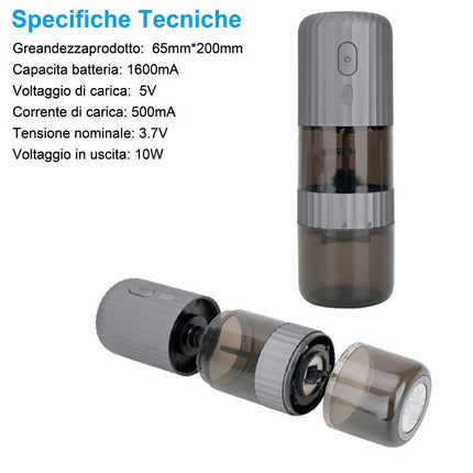 Macina sale e pepe elettronico ricaricabile macinino per spezie caffè