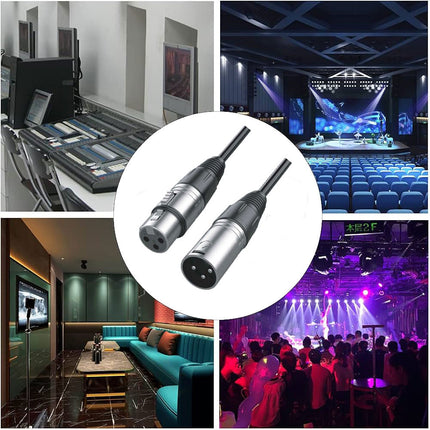 Cavo XLR 3 pin bilanciato maschio a femmina 10 metri per microfono prolunga per microfoni mixer altoparlanti amplificatore - enzoled