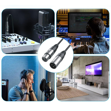 Cavo XLR 3 pin bilanciato maschio a femmina 10 metri per microfono prolunga per microfoni mixer altoparlanti amplificatore - enzoled