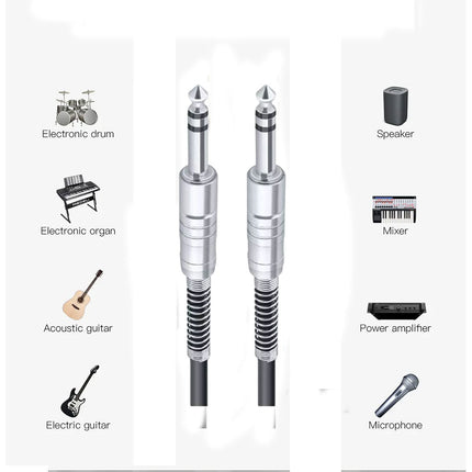 Cavo audio aux jack 6.5 mm maschio 10 metri per tastiera chitarra basso amplificatore mixer - enzoled