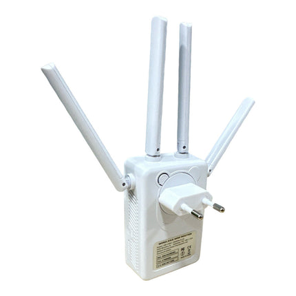 Extender wifi 2.4G amplificatore di segnale wireless per modem access point 4 antenne ripetitore router 300mbps 2 lan - enzoled
