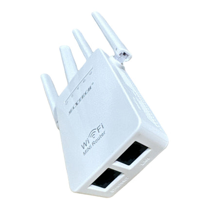 Extender wifi 2.4G amplificatore di segnale wireless per modem access point 4 antenne ripetitore router 300mbps 2 lan - enzoled