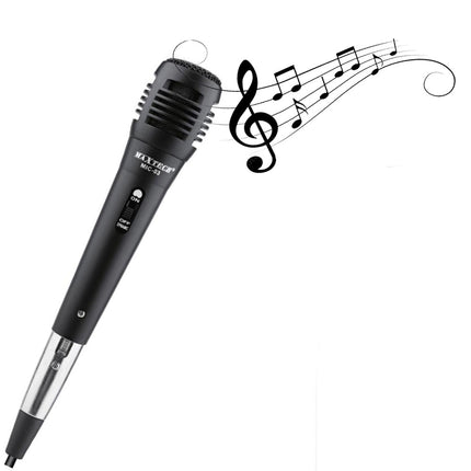 Microfono con cavo jack 6.3 mm tasto on-off filo XLR 2 mt amplificatore per karaoke eventi presentazioni cantante - enzoled