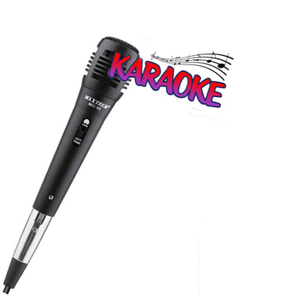 Microfono con cavo jack 6.3 mm tasto on-off filo XLR 2 mt amplificatore per karaoke eventi presentazioni cantante - enzoled