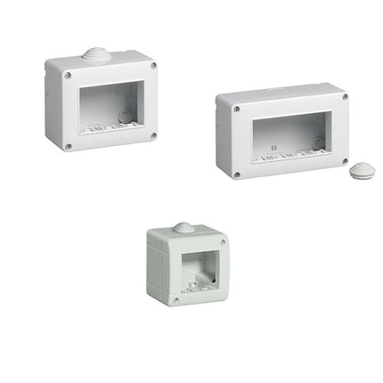 Custodia idrobox per esterno a 2 3 4 posti compatibile con vimar plana cassetta per interruttori ip40 - enzoled