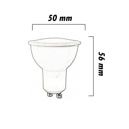 Faretto led cob 5 watt GU10 lampada spot dimmerabile luce fredda 6500k faretti risparmio energetico - enzoled