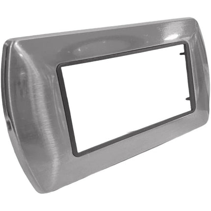 Placchetta in metallo a 3 4 7 posti argento opaco cassetta 503 compatibile con living international supporto cover - enzoled