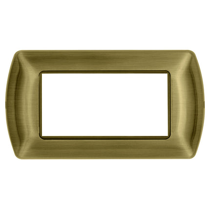 Placchetta in metallo a 3 4 7 posti bronzo cassetta 503 compatibile con living international supporto cover - enzoled