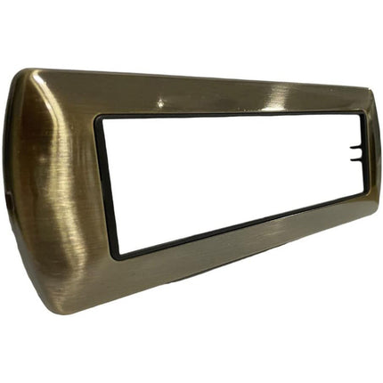 Placchetta in metallo a 3 4 7 posti bronzo cassetta 503 compatibile con living international supporto cover - enzoled
