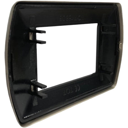 Placchetta in metallo a 3 4 7 posti champagne cassetta 503 compatibile con living international supporto cover - enzoled