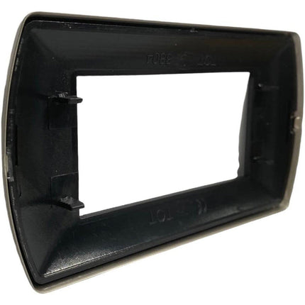 Placchetta in metallo a 3 4 7 posti champagne cassetta 503 compatibile con living international supporto cover - enzoled