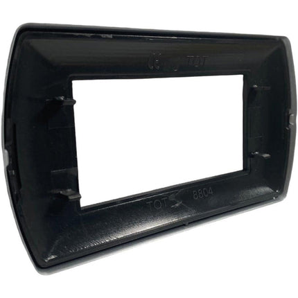 Placchetta in metallo a 3 4 7 posti grigio chiaro cassetta 503 compatibile con living international supporto cover - enzoled