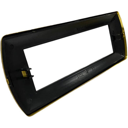 Placchetta  in metallo a 3 4 7 posti oro lucido cassetta 503 compatibile con living international supporto cover - enzoled